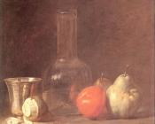 Carafe, Silver Goblet and Fruit - 让·巴蒂斯特·西梅翁·夏尔丹